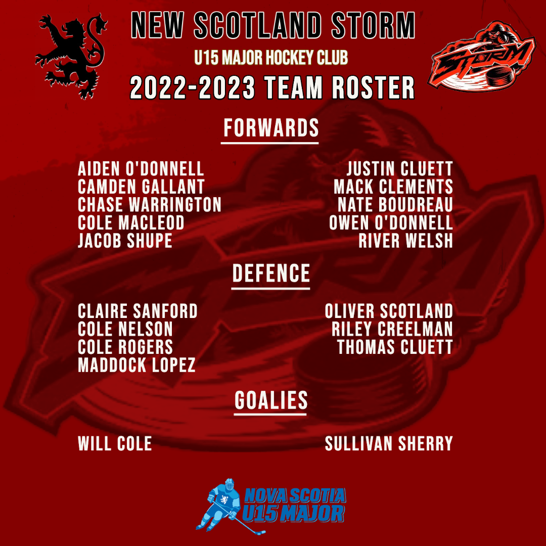 Storm Unveil New Title Sponsor & 20222023 Team Roster Nova Scotia